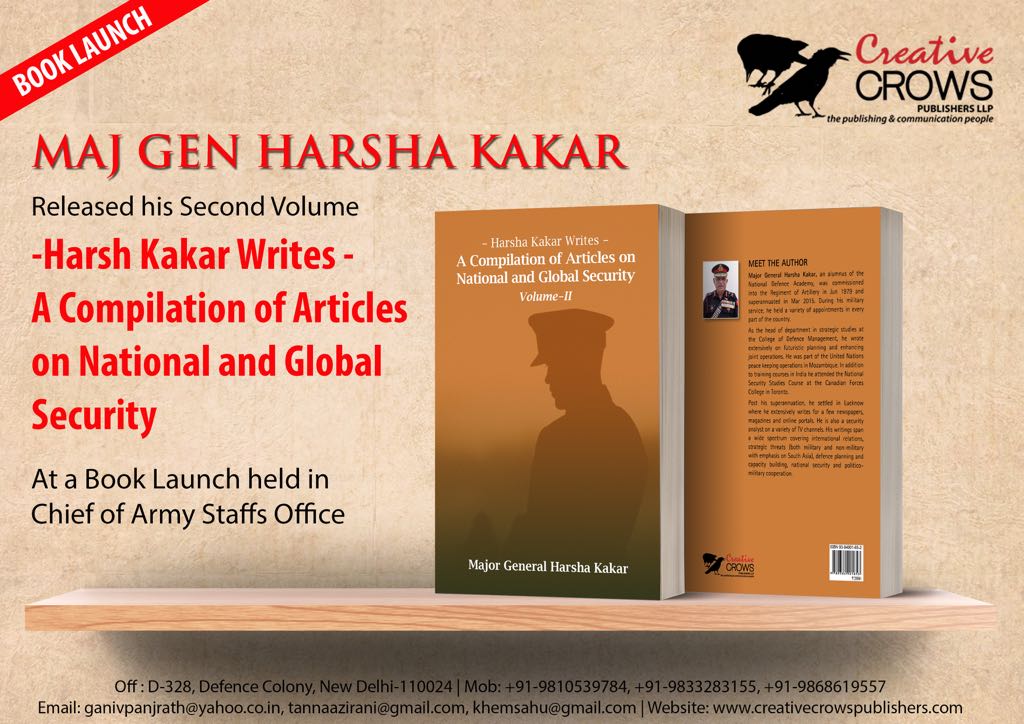 AUTHOR INTERVIEW WITH MAJOR GENERAL (RETD.) HARSHA KAKAR AND TANNAAZ IRANI CHIEF EDITOR CREATIVE CROWS PUBLISHERS